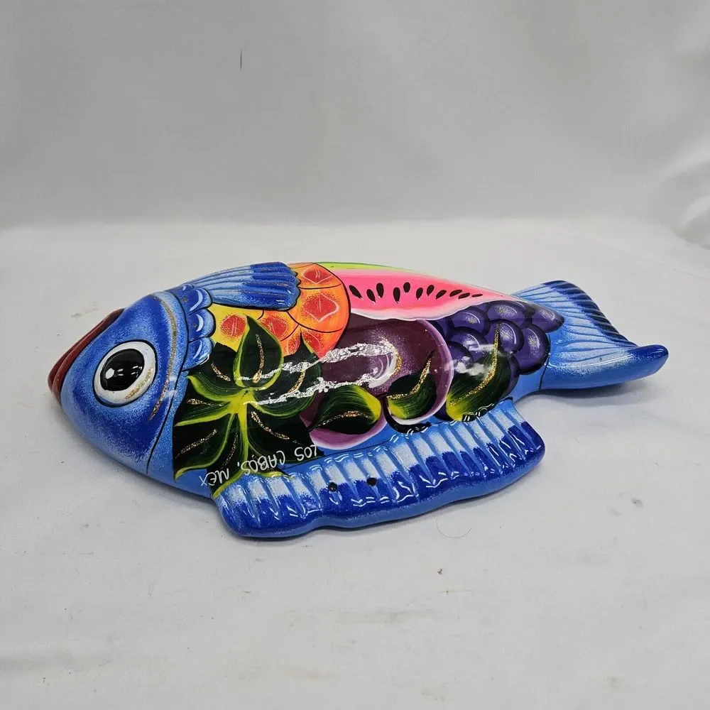 Vintage Ceramic Fish Wall Decor Large‎ Beige Brown Realistic Whimsical Bluegill - Picture 4 of 9
